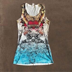 Y2K Graphic Multicolor Tank Top